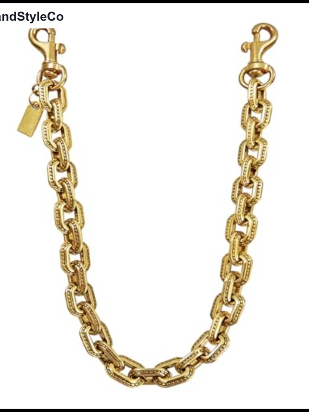 Vintage Gold Metal Chain Charm for Handbag Wallet Keychain